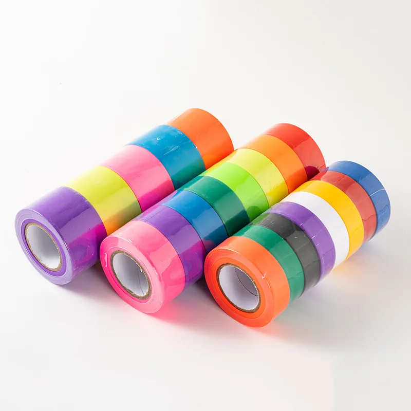 PVC Fluorescent Flagging Tape High-Visibility Marker Ribbon 25mm Width for Construction Nursery Woodland Hiking