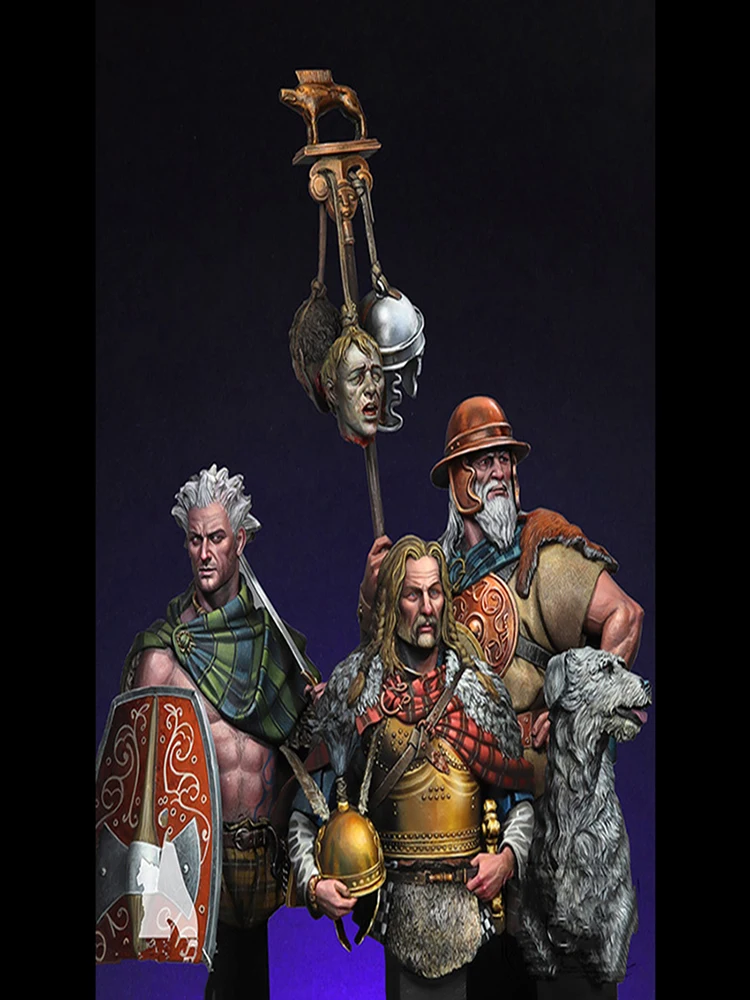 

Unassambled 1/10 The Last Stand , 52 BC ancient soldier bust Resin figure miniature model kits Unpainted