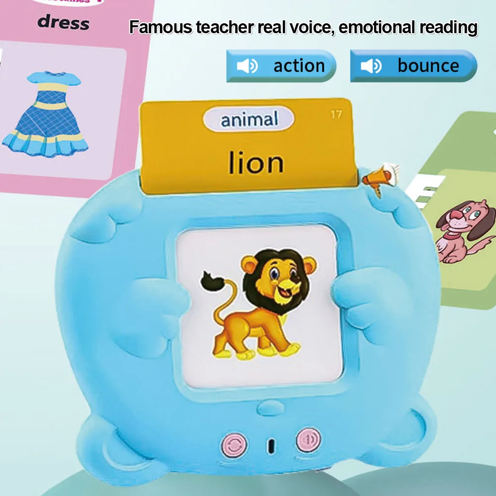 Early Education Flash Card Learning Toys Talking Flashcards for Kids Preschool English Electronic Audio Book Machine Gift