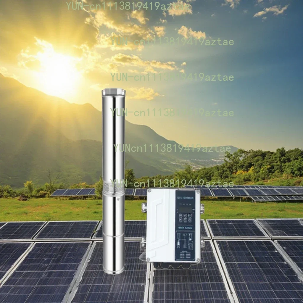 3HP 1.5INCH AC/DC Pump Brushless Solar Deep Well Pump Submersible Water Pump with MPPT External Controller