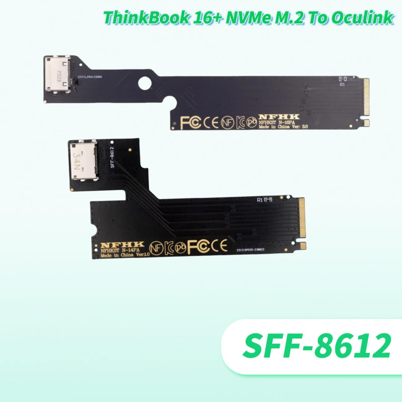 

2025 NEW Supports AMD8845 ThinkBook 14+ 16+ NVMe M.2 To Oculink SFF8612 EGPU External Graphics Card Adapter