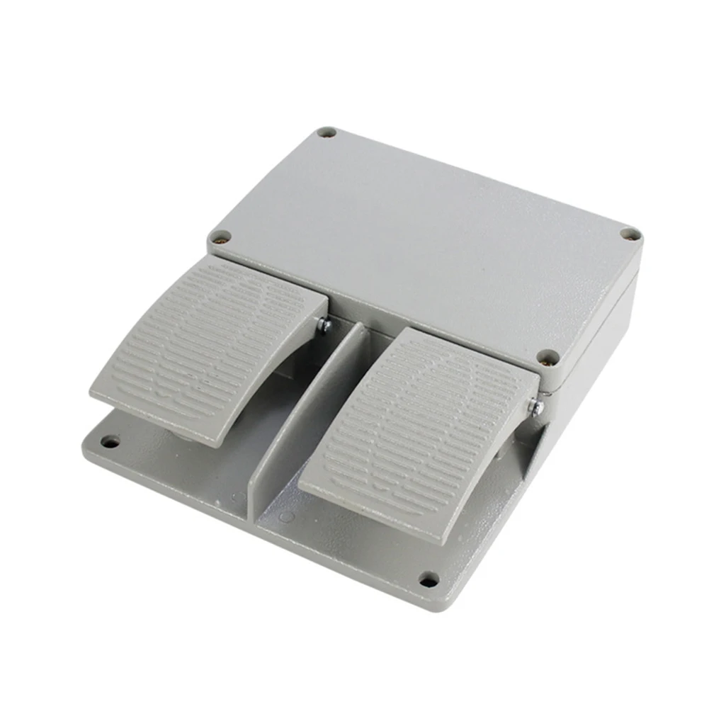 Foot Switch YDT1-16 Aluminum Alloy Case Gray Double Pedal Switch Double Pedal Electrical Equipment Supplies Industrial Switches