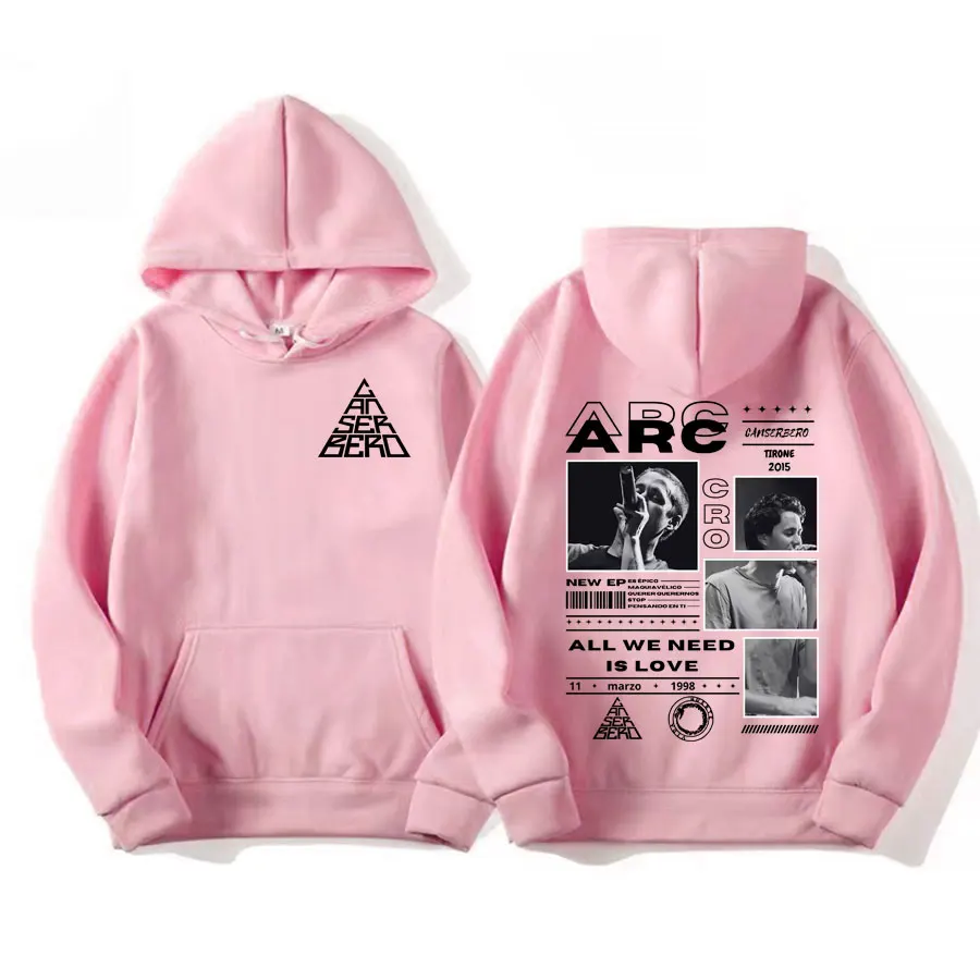 Singer Cancerbero Graphic Sweatshirts Music Album Allwe Need Is Love Print Hoody Man Women Harajuku Hip Hop Oversized Men Hoodie