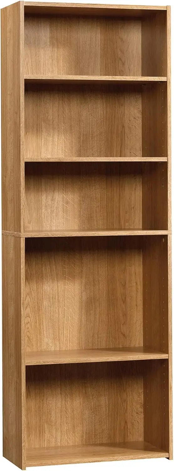 

Sauder Beginnings 5 Bookcase/Book Shelf, 24.57" L x 11.5" W x 71.181" H, Highland Oak