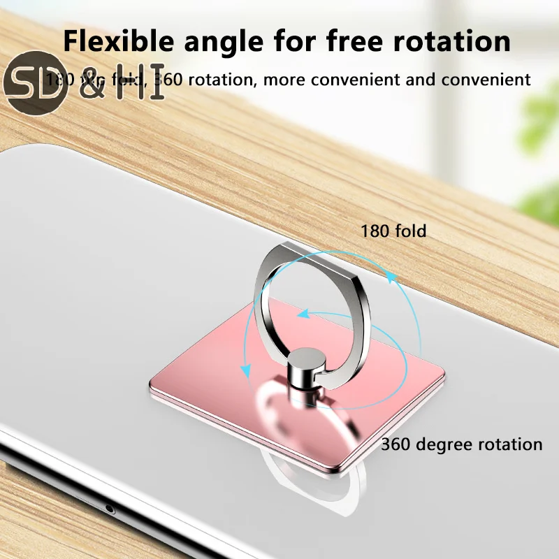 360° Degree Rotating Phone Holder Stand Bracket Finger Ring Round Smartphone Cellphone Ring Holders Mount Accessories