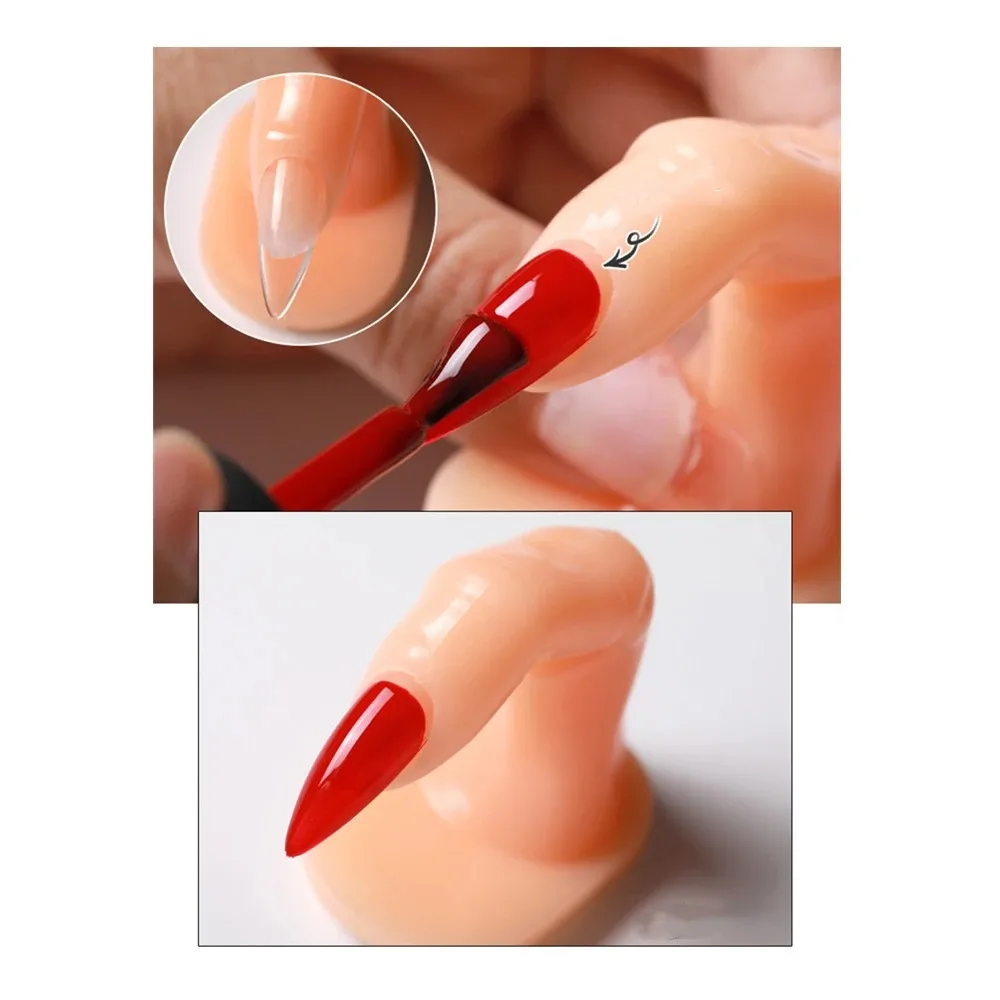 

Практичная модель накладного пальца, подставка для дизайна ногтей, накладные кончики ногтей, инструмент для обучения, профессиональная практика, модель пальца