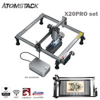 ATOMSTACK X20 S20 A20 Pro 130W Laser Engraving Machine Cutting Machine Built-in Air Assist 400*850mm Workspace Combination Set