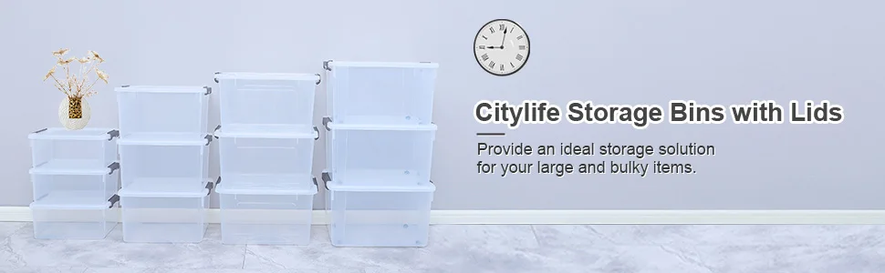 Citylife Storage Bins with Lids