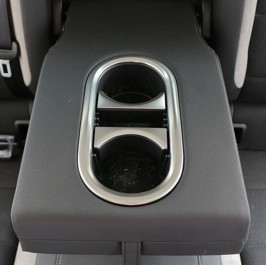 

For VW Volkswagen T-Roc T Roc 2018- 2022 Interior Accessories Rear Seat Water Cup Holder Decoration Panel Cover Trim 3PCS/SET