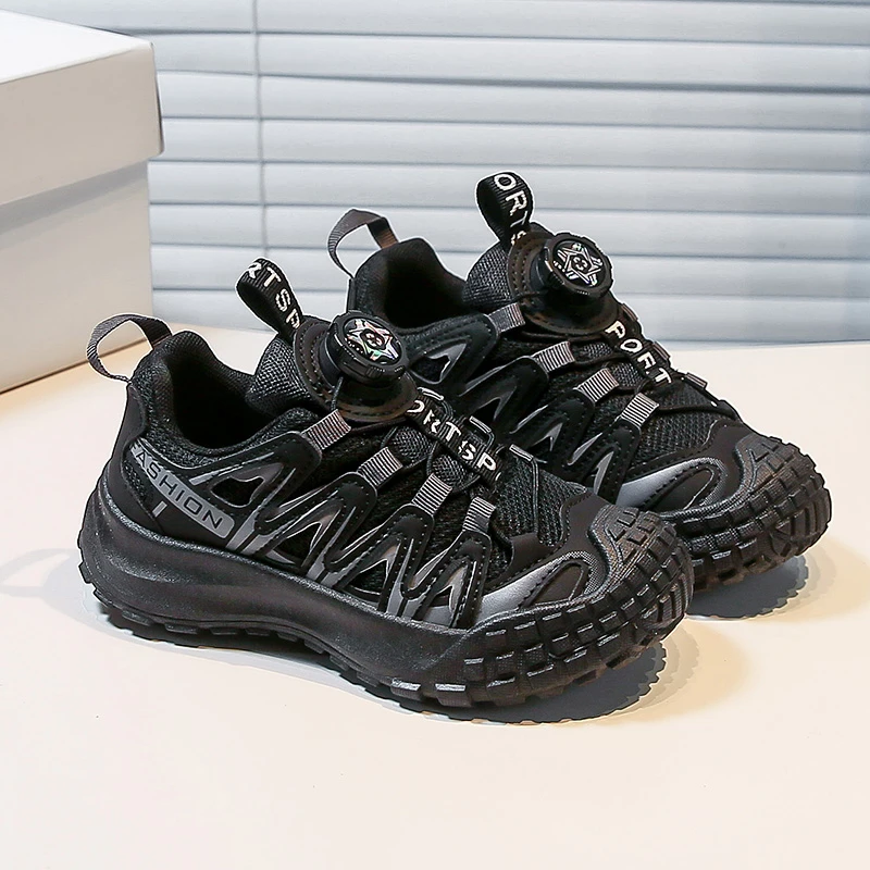 

New Boys Kids Autumn Sneakers Casual Brand Sports Shoe Outdoor Breathable Running Shoes Light Soft Black Non-slip Children Shoes