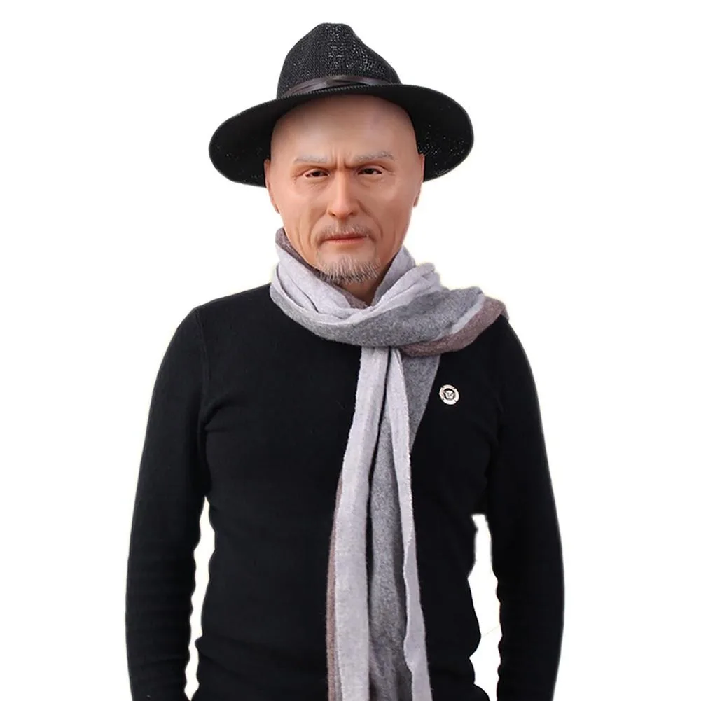 Realistic Silicone Man Face Toy Headwear Full Face Wear Disguise Halloween Cosplay Product