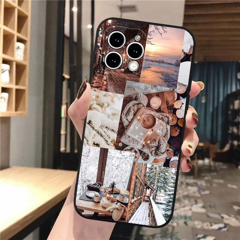 

Phone Case Carcasa Funda For iPhone 17 Pro Max Air 16 15 14 13 Pro Max 15 16 Pro 15Plus Christmas Deer Tree Case