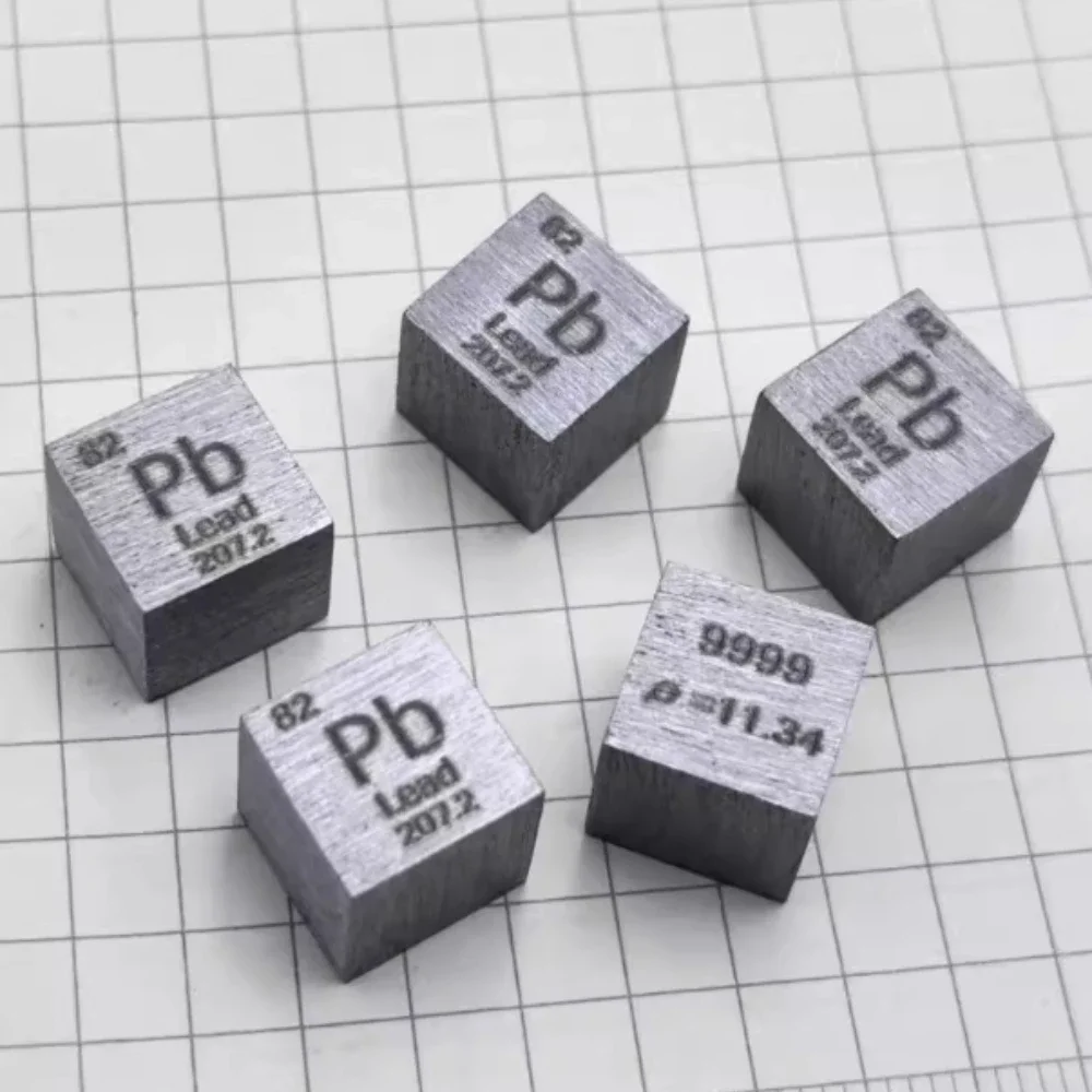 1pcs 10mm High Density Miniature Metal Lead Cube Ornaments Periodic Table Lab Miniature Experience Teaching Cubes Model Gifts