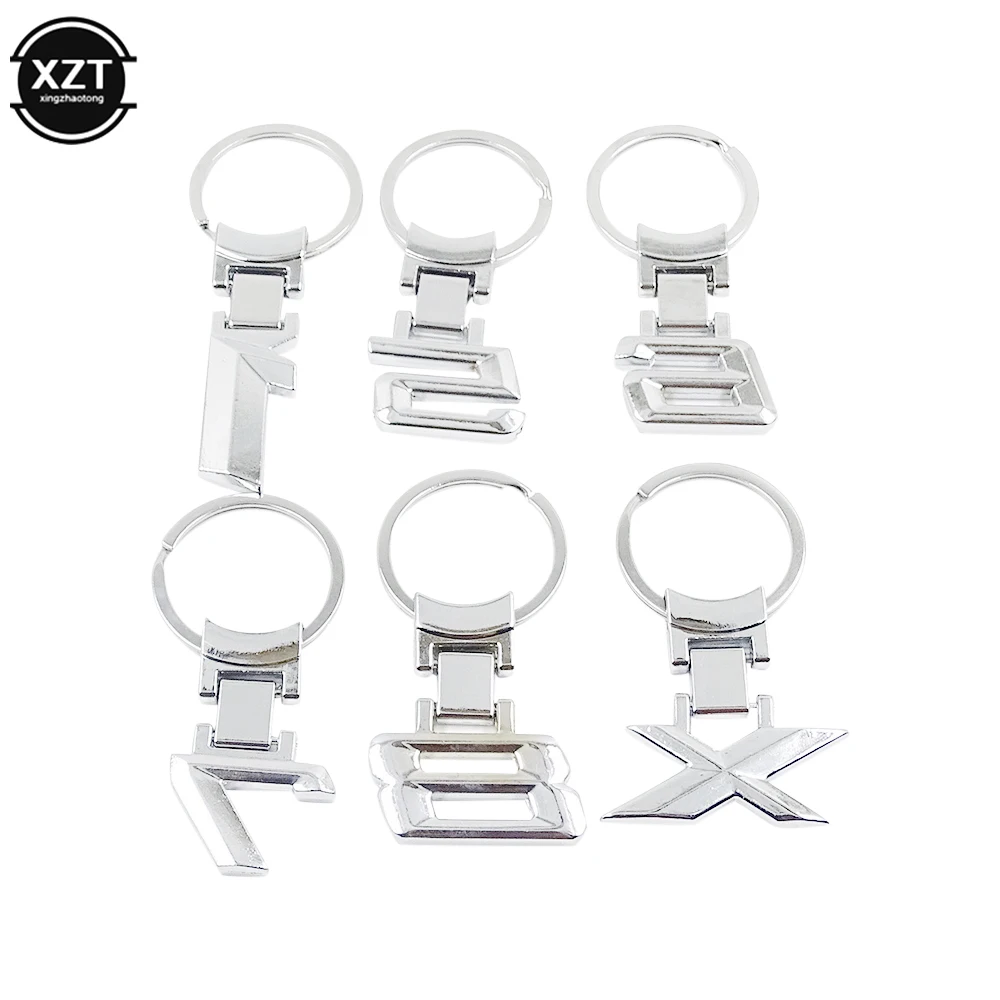 Mode Creatief Gemodificeerd Digitaal Logo Metalen Auto Sleutelhanger Sleutelhanger Hanger Voor Bmw X 1 3 5 6 7 8 Serie Auto Inte