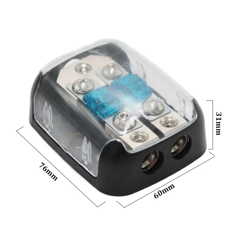 New Mini ANL Fuse Holder Car Audio Power Fuse Holder Block 1 in 2 Out