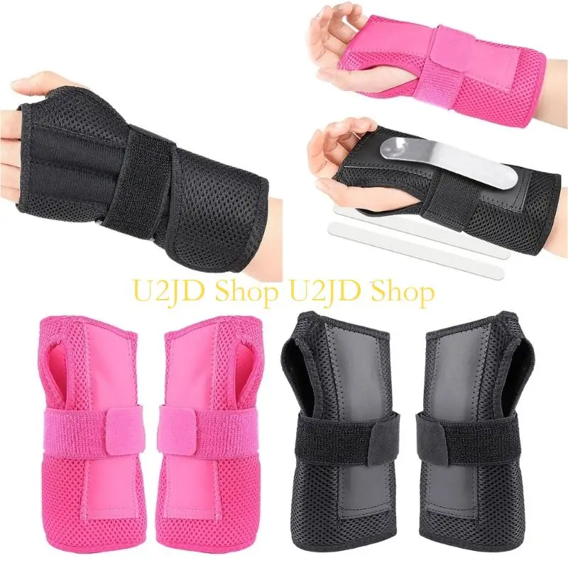 U2JD Breathable Meshes Wrist Guard Aluminum Plate Wrist Splint Support for Workouts and Typing Comfort and Flexibility