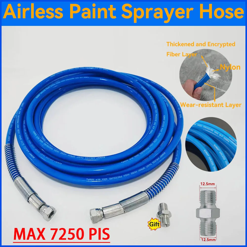 

High pressure Spray Hose BSP 1/4" Connecting 7250PSI Airless Paint Sprayer Spare Part Paint Sprayer Hose , for Sprayer Gun Pipe