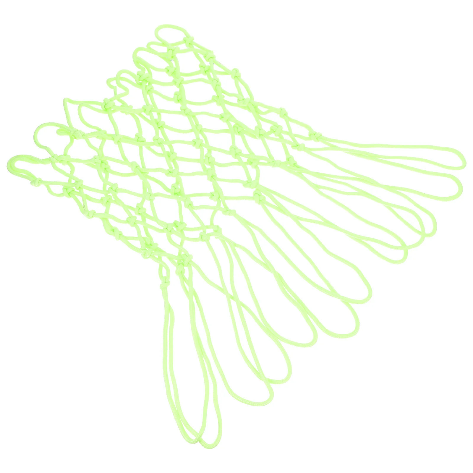 Outdoor Basketball Net Heavy Duty Solar Powered Fluorescent Nylon Glow in Dark Basketball Replacement Equipment Light Green