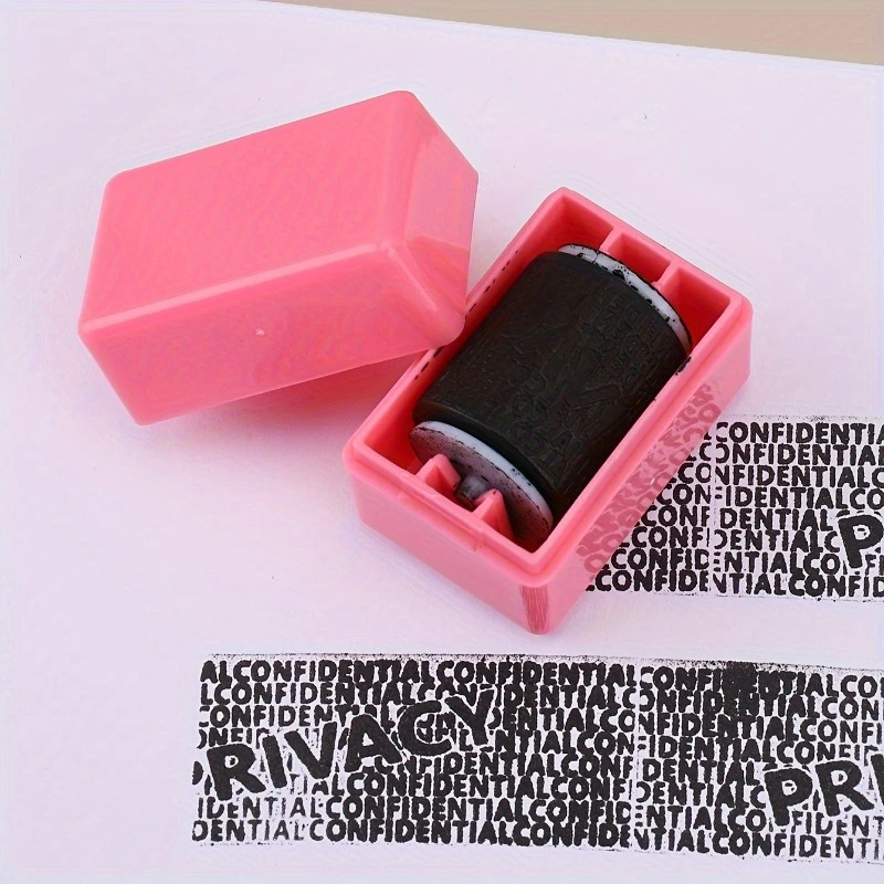 تصميم مستطيل لختم أمان المستندات، يستخدم لحماية المعلومات السرية، والاستخدام المكتبي والمنزلي، وأمن المستندات