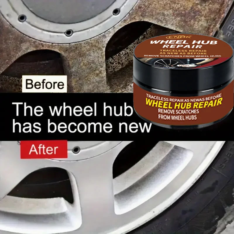 Wheel Hub Scratch Repair & Polishing Paste - Oxidation, Scratch & Swirl Remover Enhances Shine, Protects Hubs - Easy Application