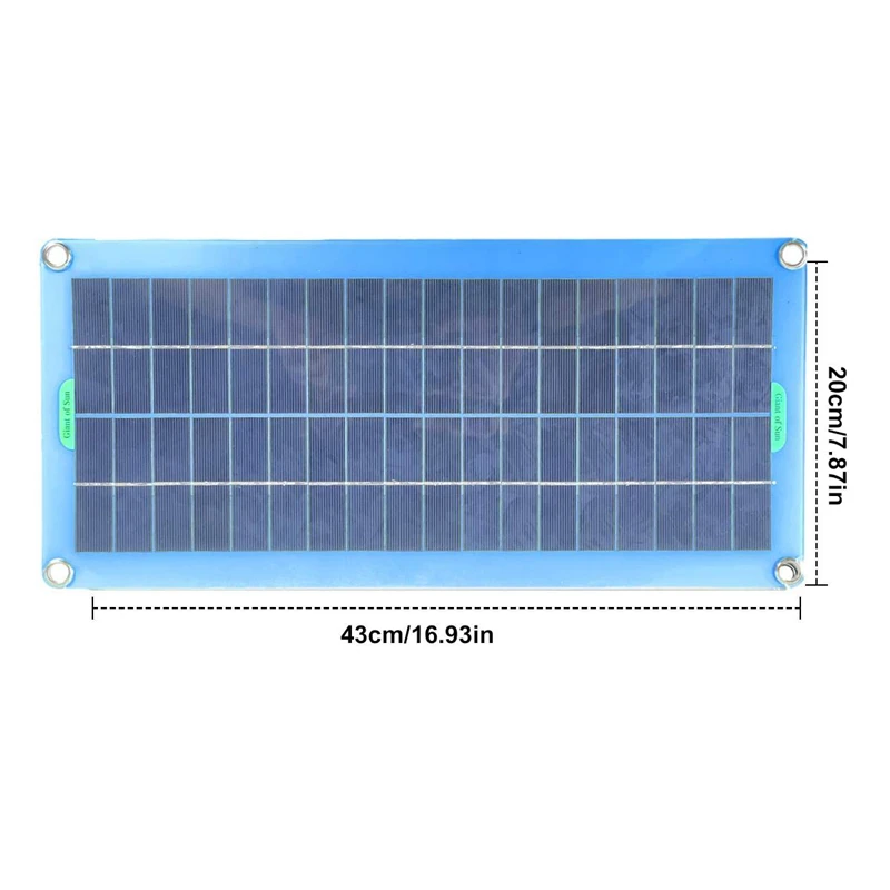 300W Solar Panel 12V 5V Dual USB Controller Waterproof Monocrystalin Solar Cells Battery Charger