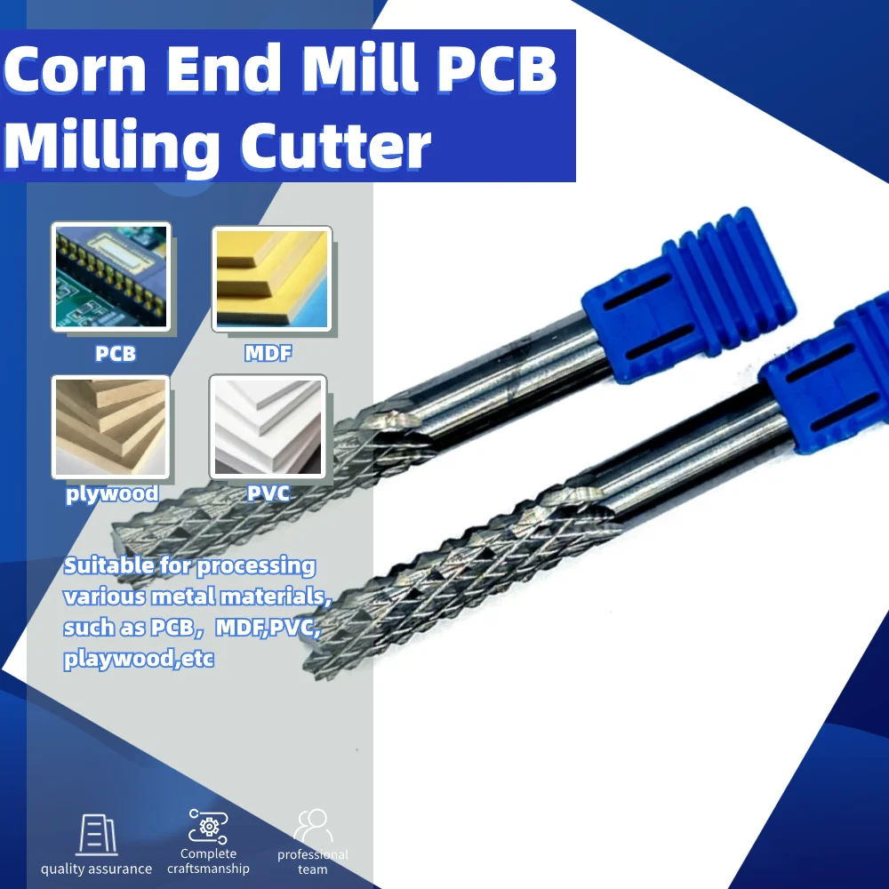 D3.175 PCB Router bits Milling Cutter Carbide End Mill CNC Milling Cutter Engraving Bit End Mill for PCB Machine Corn End Mill