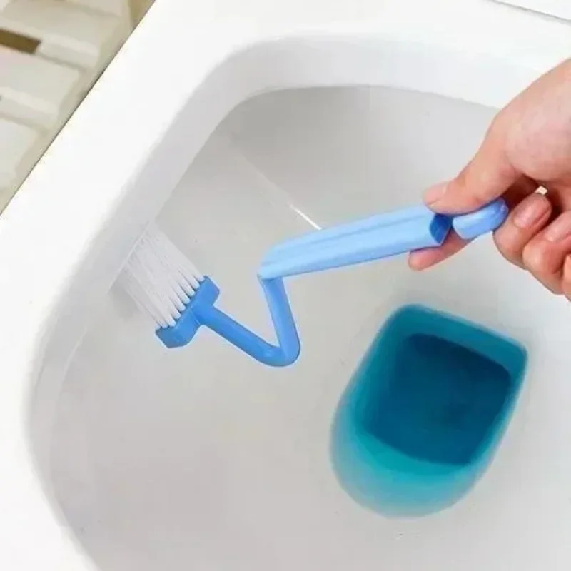 Hot Sale Bending Toilet Corner Cleaning Brush, Bending Handle Scrubber, Bathroom Accessories,  Home Shower Room Portable