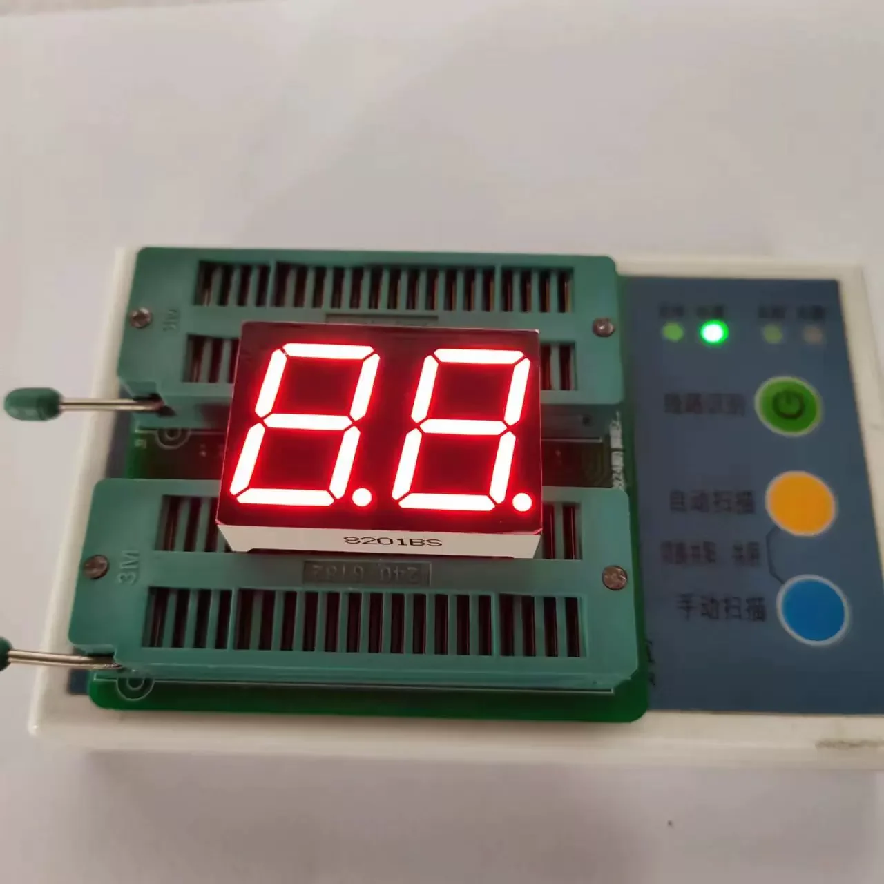 10PCS 8021BH 8021BB 8021BG 8021BW 0.8 Inch Common Anode Two Digit Seven Segment Led Display Tube 18Pin Red Blue Green White