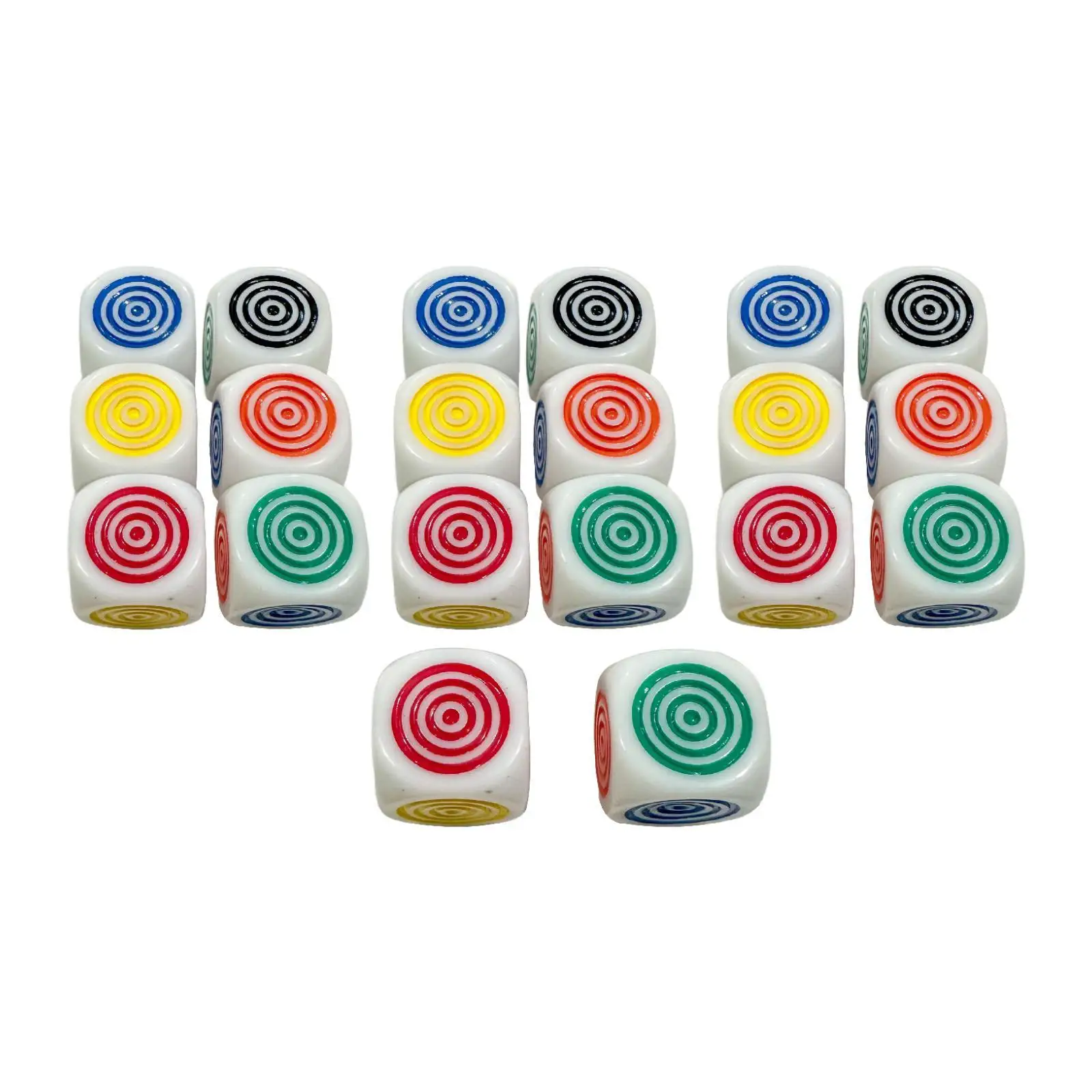 

20x набор игровых кубиков 16 мм, математическая подсчетная семейная игра, легкие шестигранные игральные кости