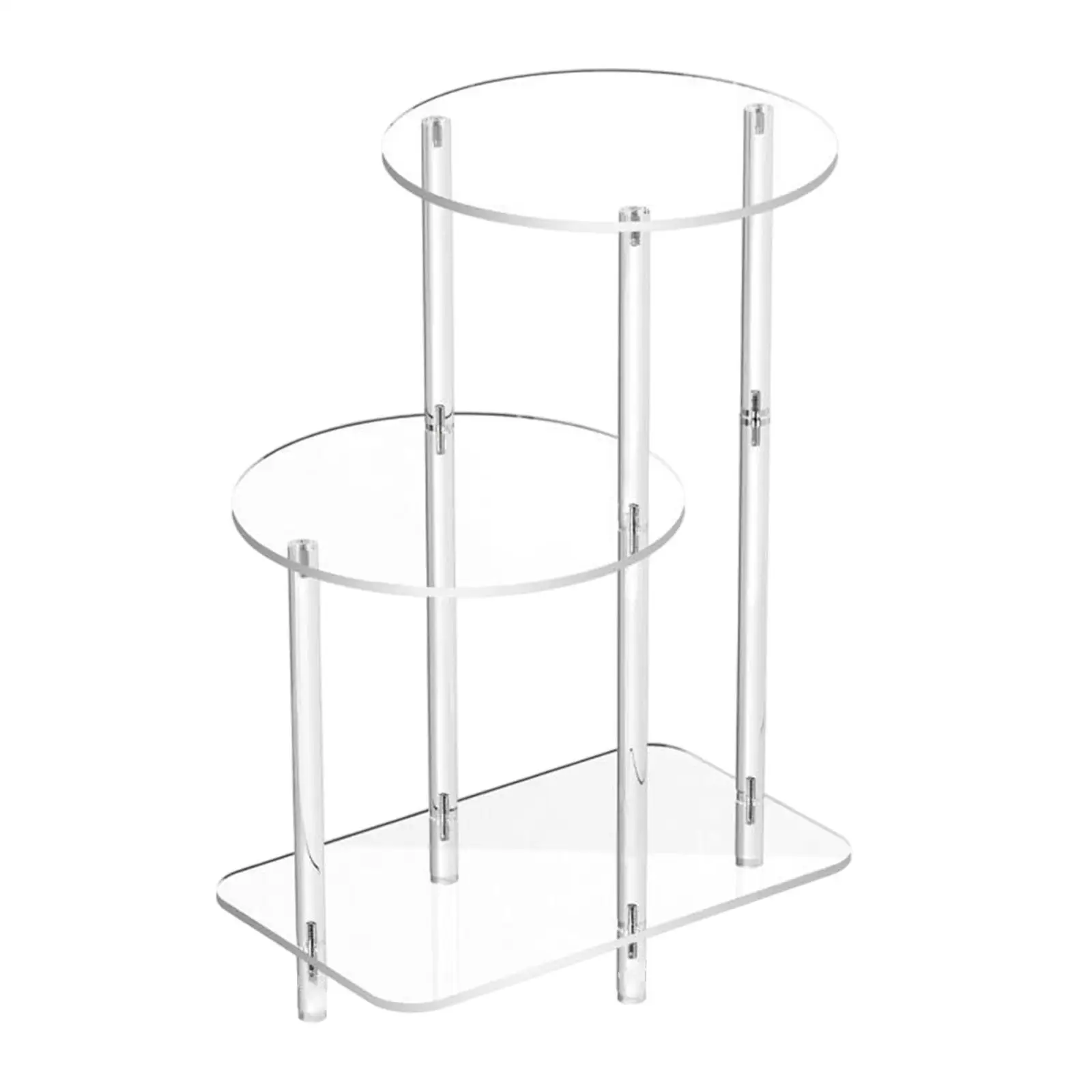 Clear Acrylic Side Table NightStand Decorative for Drink Coffee Bedside Furniture End Table for Hotel Office Hallway Bathroom