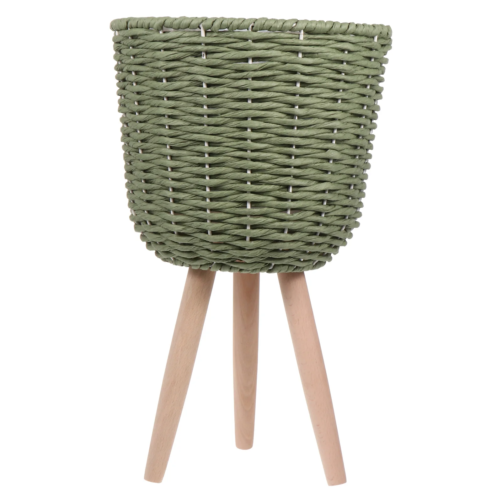 

Rattan Floor Planter Rack Compact Size Decorative Flowerpot Household Furnishing Plant Container Bedroom