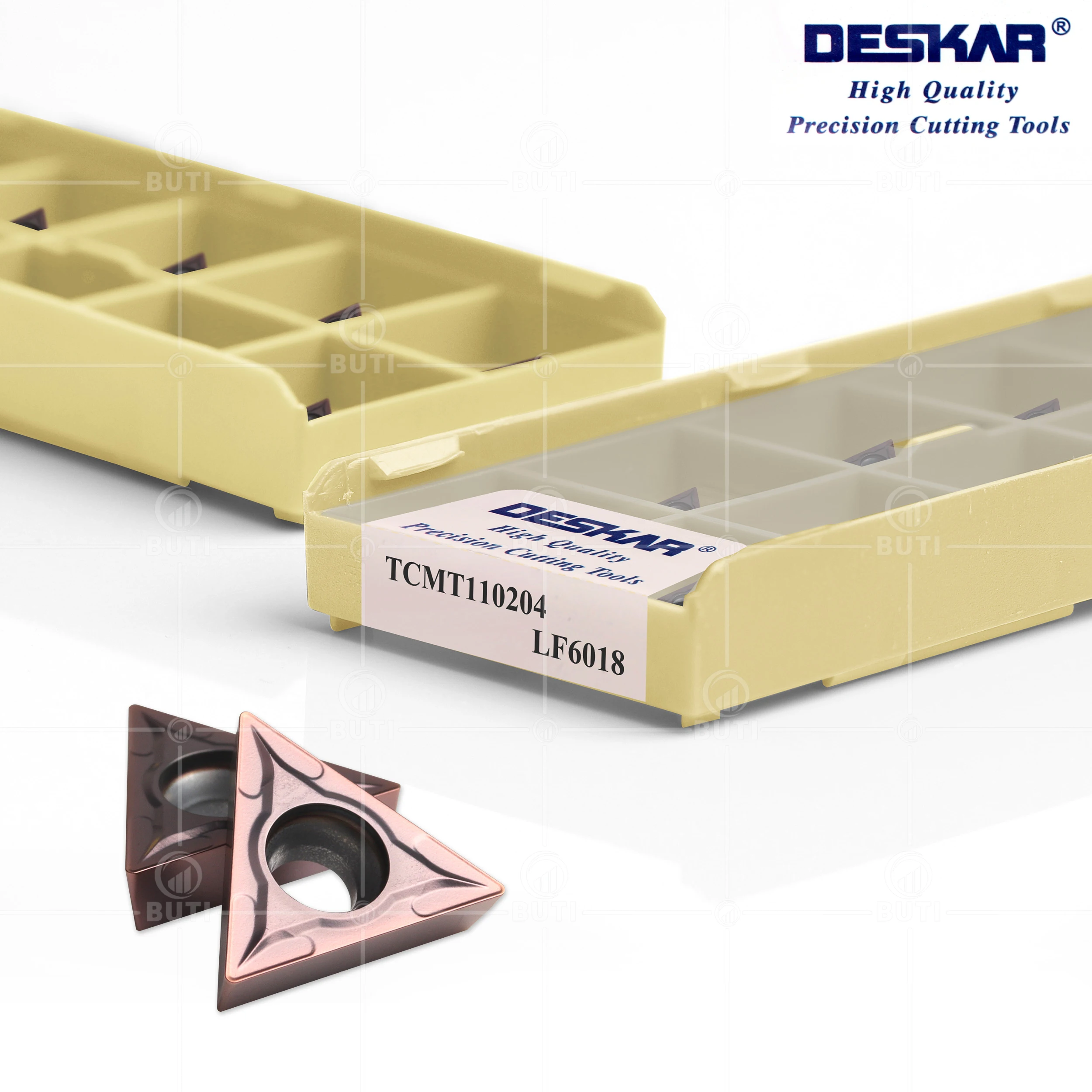 DESKAR-Ferramenta de torneamento de carboneto para aço inoxidável, lâmina de torno CNC, 100% Original, TCMT110204, TCMT110208, TCMT16T304, TCMT16T308, LF6018