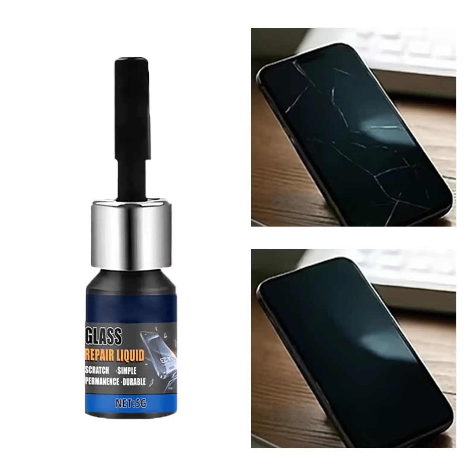 Phone Screen Scratch Repair Quick Fix Long-Lasting Cracked Watch Screen Repair Fluid for Restoration Maintenance Daily Care