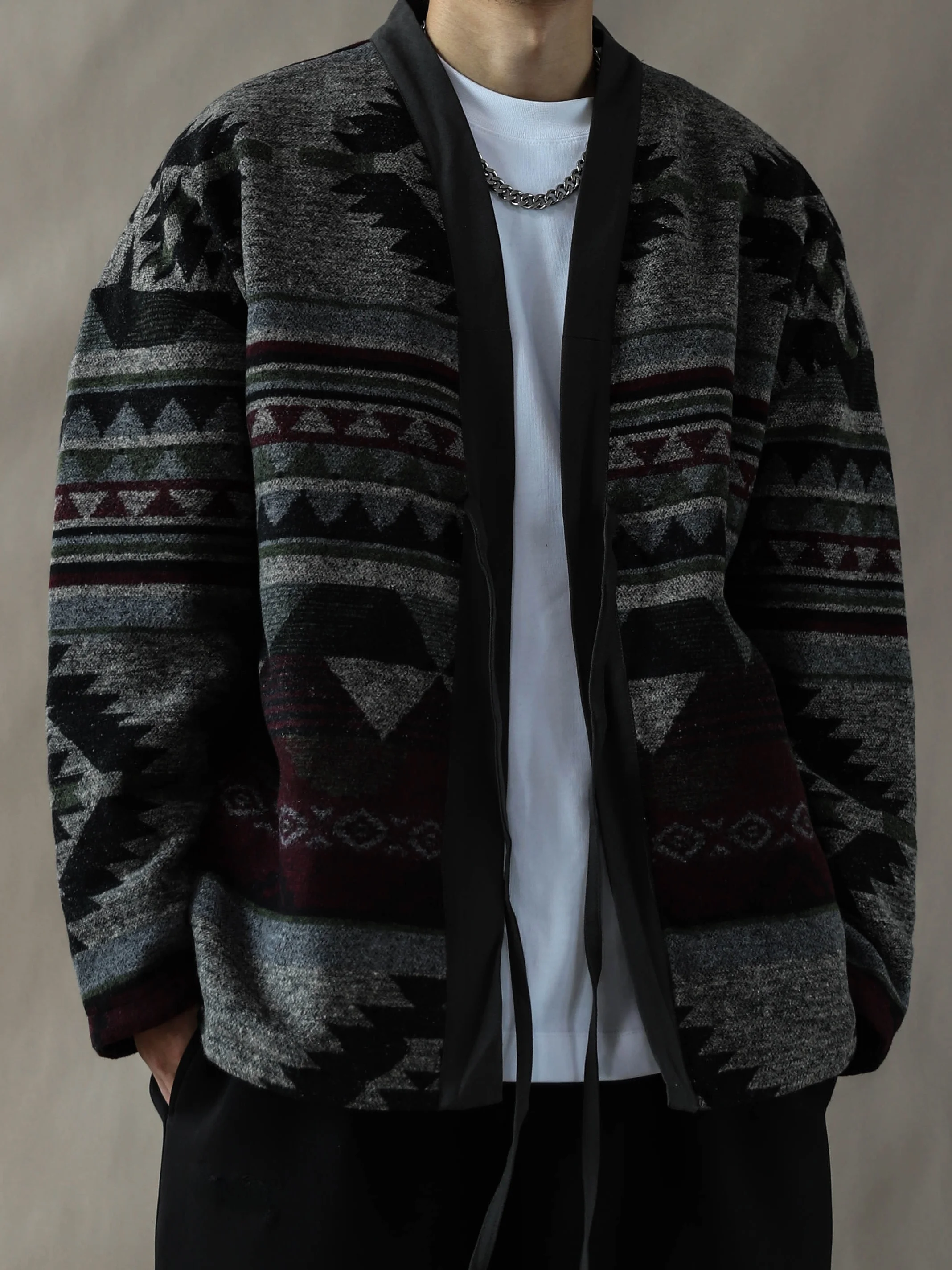 

ay Loose Men's Jaet Retro Sle Double-Sided Wear Cotton Long Sve Zipper Closure Regular Length Spring Faion Trend