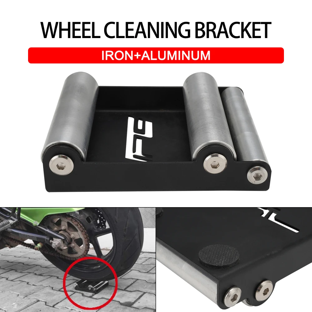 Motorrad Universal Reifen Reinigung Stehen Reifen Waschen Halterung Tragbaren Kette Sauber Langlebige Roller Rampe Lift Für KTM Kawasaki Suzuki
