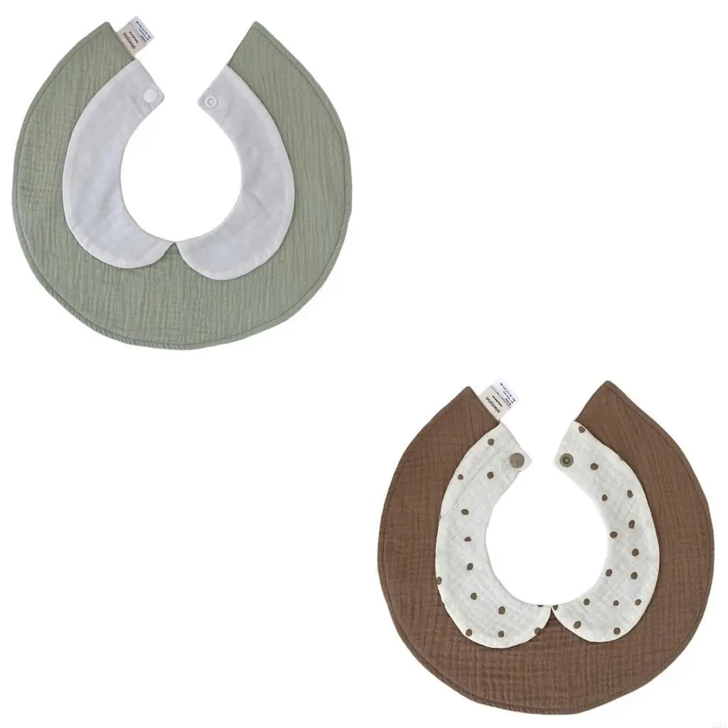 

Burp Cloths Baby Bib for Toddler 0-3 Year Burp Cloths Nursing Bib with Collar 425F