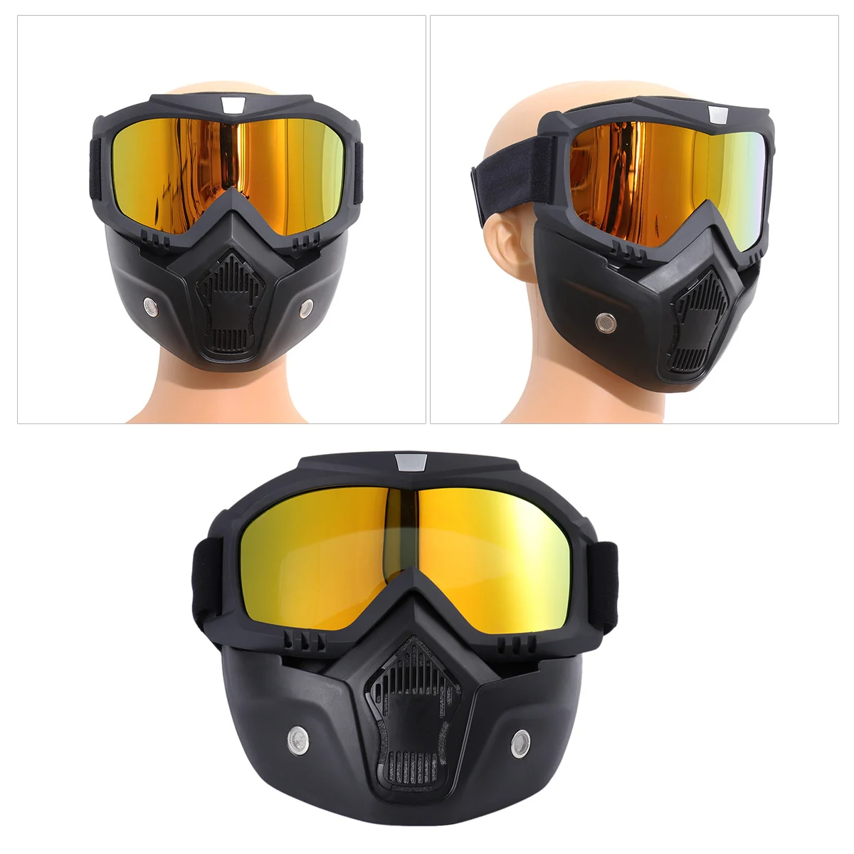 

Windproof Anti-Fog Motorcycle Goggles Full Face Dirt Bike Riding Eyewear For Men Women Black Offroad Ski Snowboard Safety