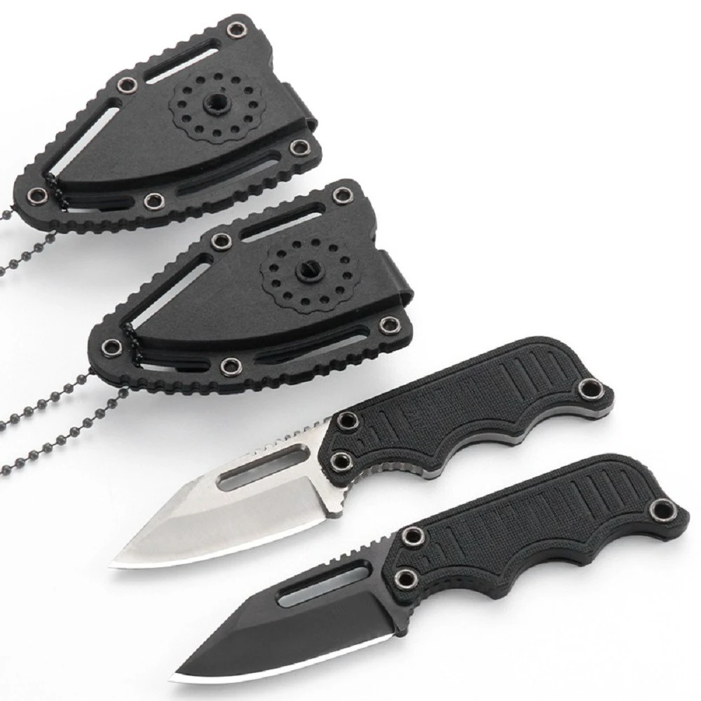 1PC High Hardness Cutting Tool,EDC Fixed Blade Knife,Compact Mini Knife,Necklace Lanyard Design,For Outdoor Camping,BBQ,Fishing