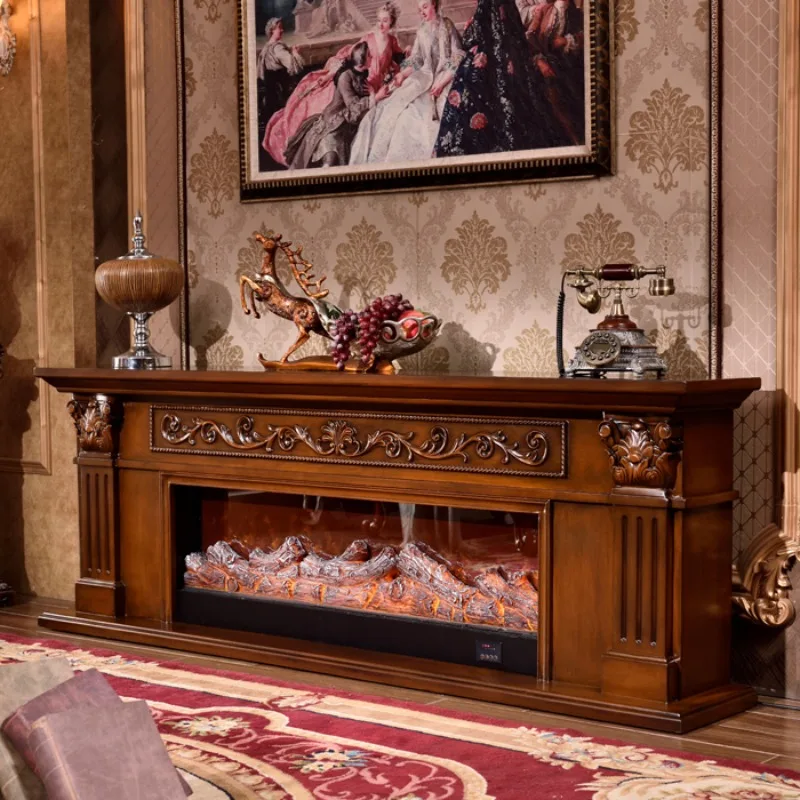 Natural Wood Living Room Fireplace Rustic White French Decoration Living Room Cabinets Modern Vetrina Esposizione Furniture Home