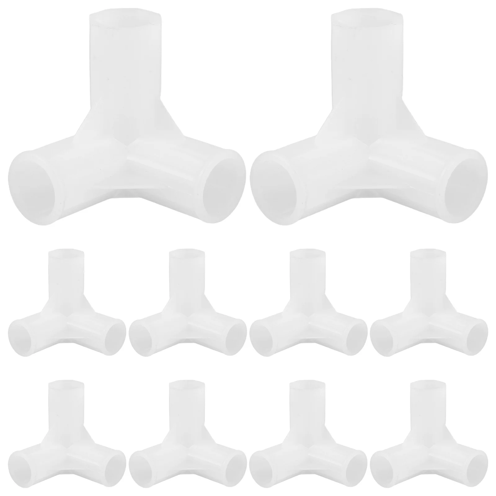 

10Pcs Closet Rod 3-Way Connectors Plastic Corner Joint Thickened Furniture Hardware Fasteners Wardrobe Shoe Cabinet I.d 13Mm