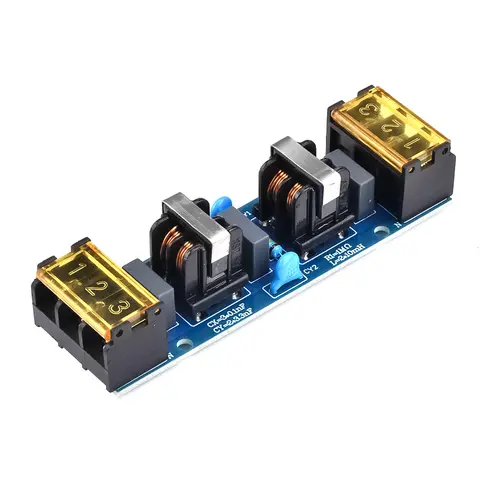 AC 110V 220V 6A Filtro EMI Soppressore di interferenze elettromagnetiche a due stadi Potenza comune EMC Amplificatore audio Purificatore