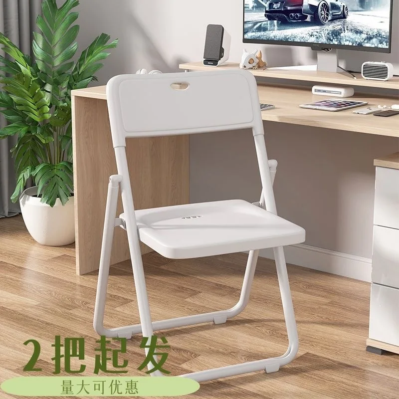 Portable Folding Metal Chair Stool Camping Balcony Meetings Training Events Single-Person Variants Silver Or Solid Color Frames