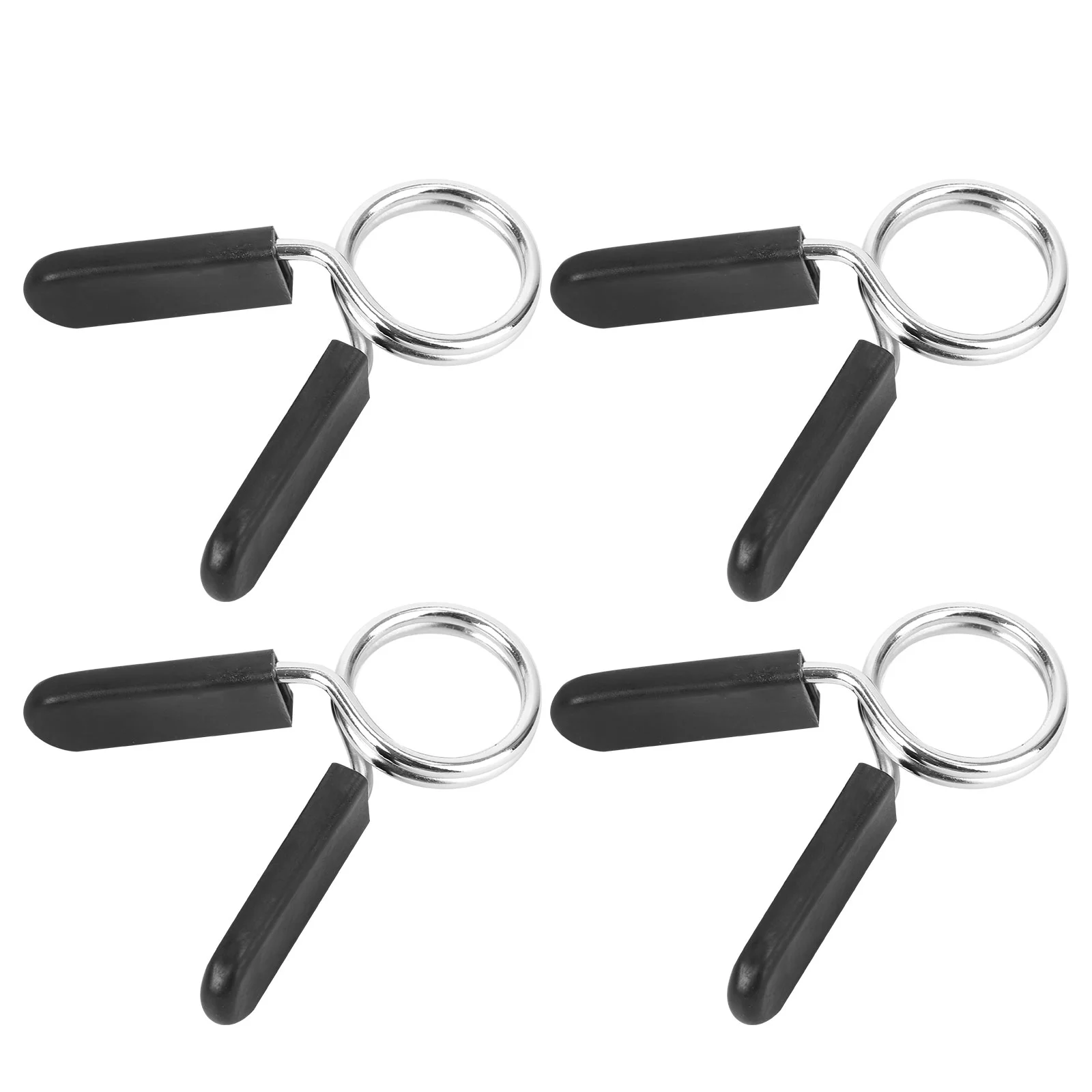 

4 Pcs Pole Metal Fitness Dumbbells Barbell Spring Clip Collar Clamp for Weightlifting