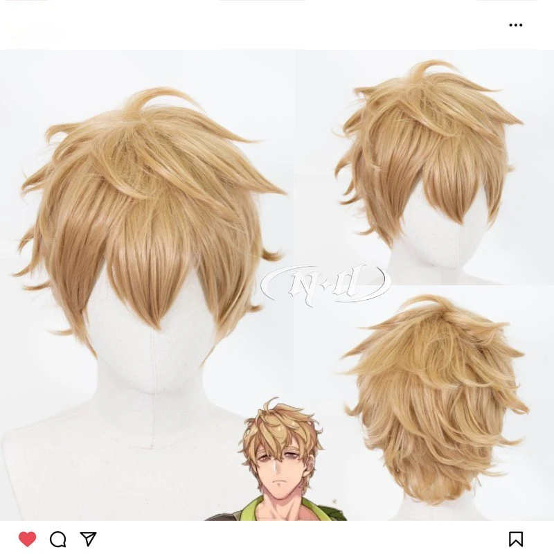 Quincy Cosplay Wig Game Nu: Carnival Quincy Short Fluffy Layered Heat Resistant parrucche sintetiche di Halloween Anime