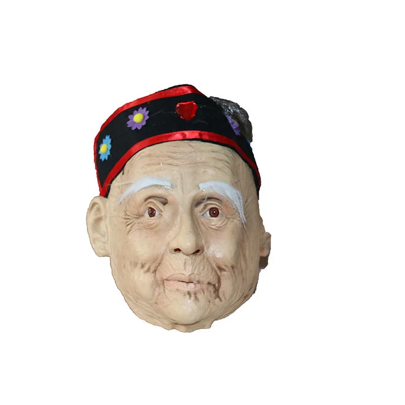 Le Cool Halloween cosplay haunted house escape room horror old lady mask wig witch Meng Po - view 5