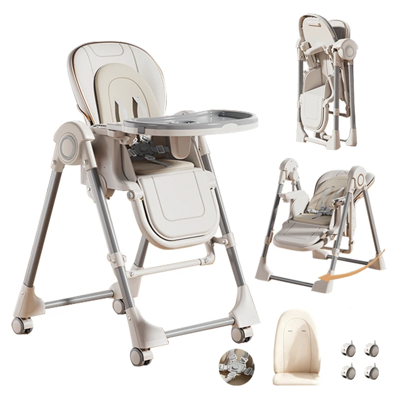 

Baby High Chair Baby Eating Chair Baby Newborn Items High Chair For Feeding Baby Seats Double Tray High Chair Foldable High Chai