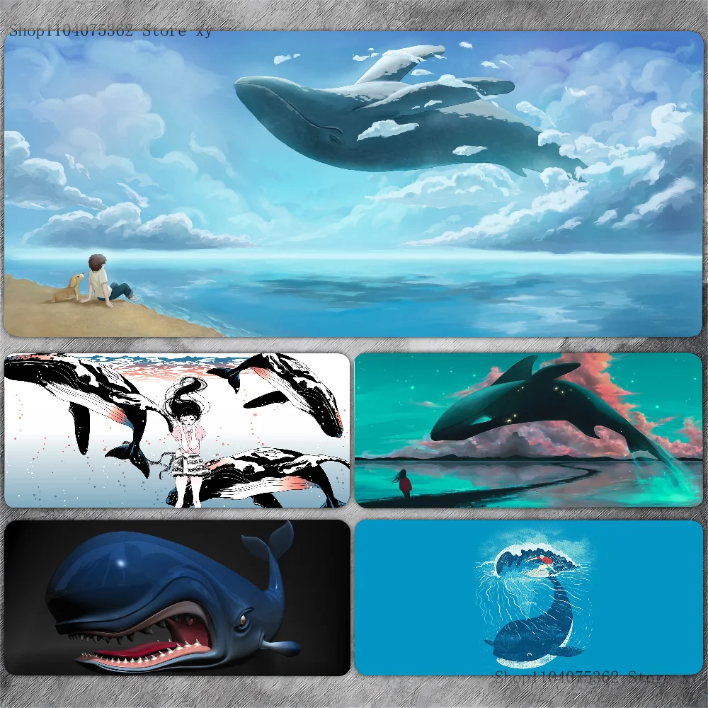 Cartoon Whale Non-slip Mouse Pad Suitable For Office Computers Laptops E-sports Game Desk Mats XXL Keyboard