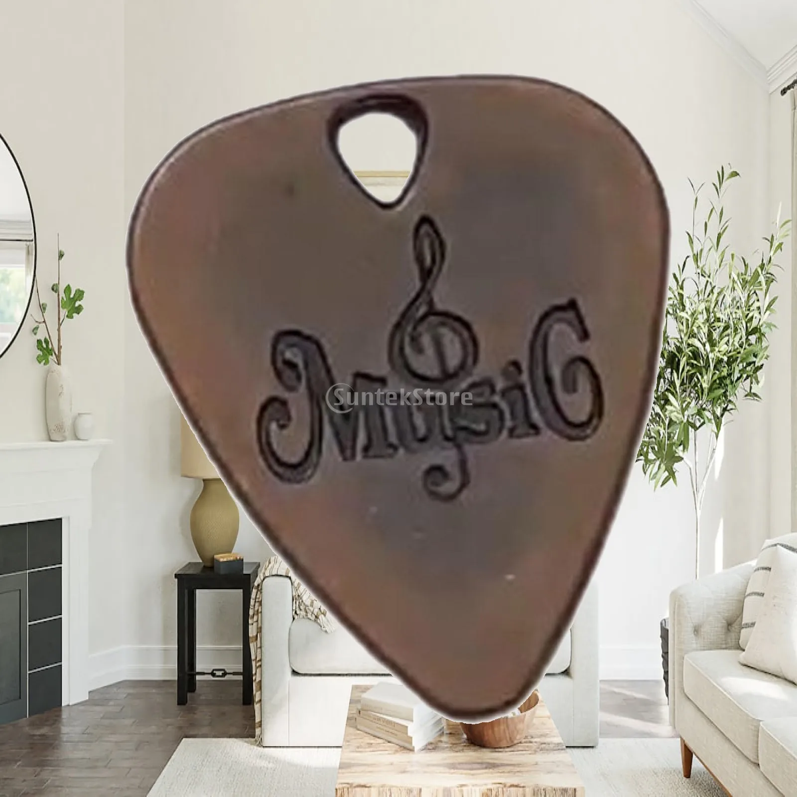 Guitar Pick Plectrum Zinc Alloy Patterned Finger Grip Musical Accessories for Electric Acoustic Guitar
