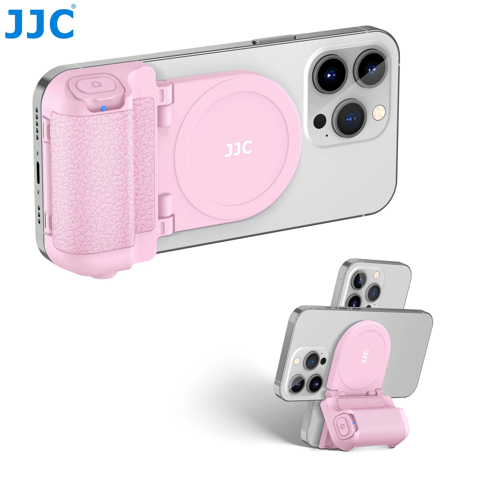 JJC Poignée Magnétique Pour Smartphone Avec Télécommande Bluetooth - Support Vertical IPhone 16/15/14 Et Android