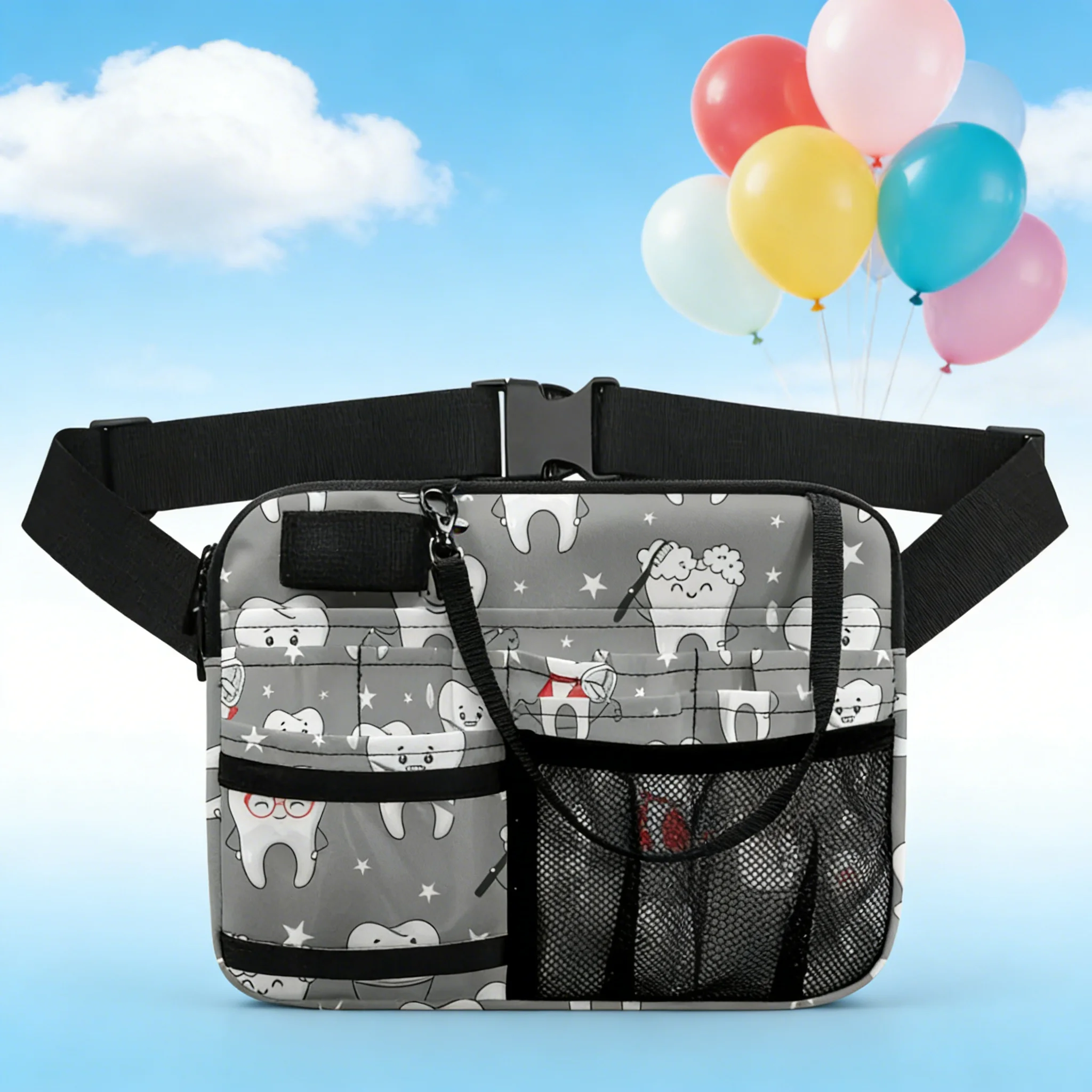 nurse-fanny-pack-with-mesh-pocket-medical-organizer-belt-for-veterinary-use